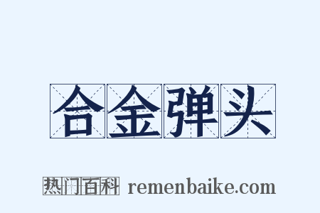 合金弹头是什么意思的图片